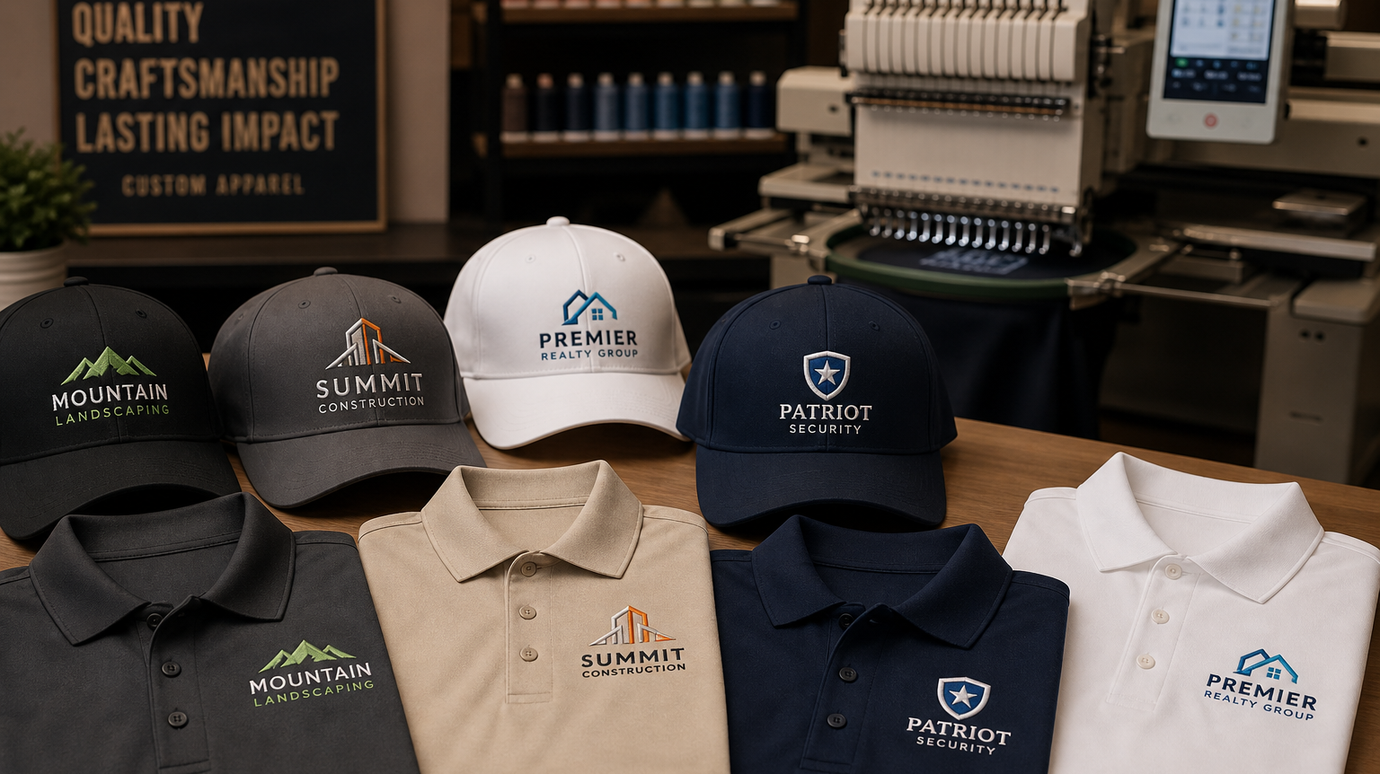 Custom Embroidery for Small Businesses: Uniforms, Hats & Polos