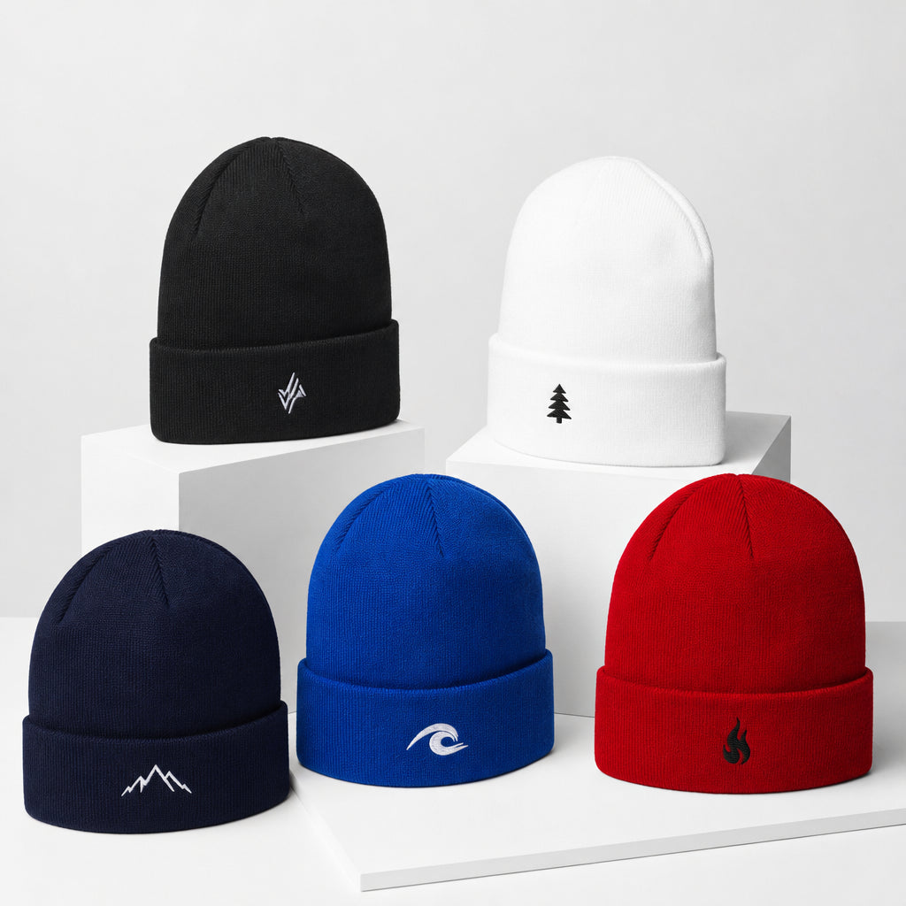 24 Custom Embroidered Beanies - Multiple Colors