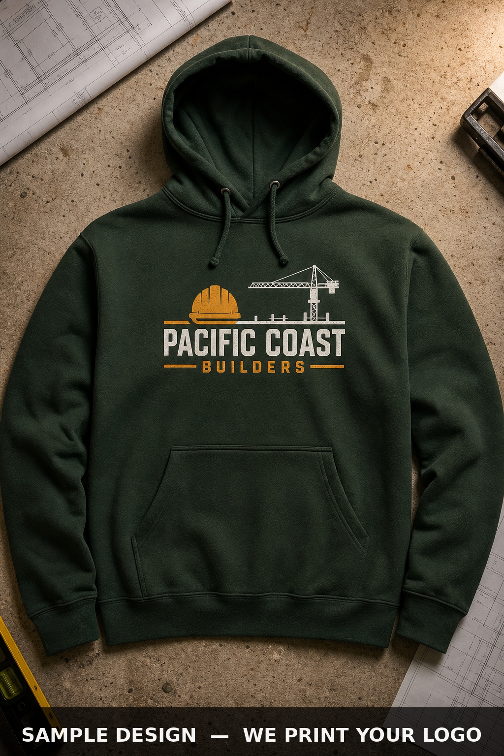 Custom Screen Printed Hoodie, Smart Blanks S101 by The Printing Needle, Garden Grove CA