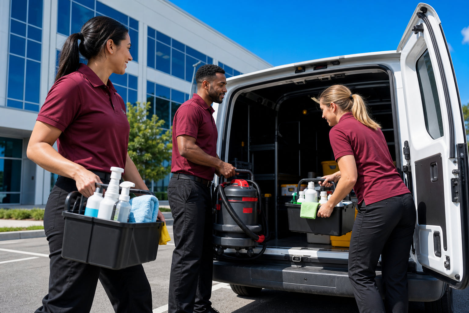 Screen Printing vs. Embroidery for Cleaning & Janitorial Uniforms: What Survives Bleach and Industrial Laundering