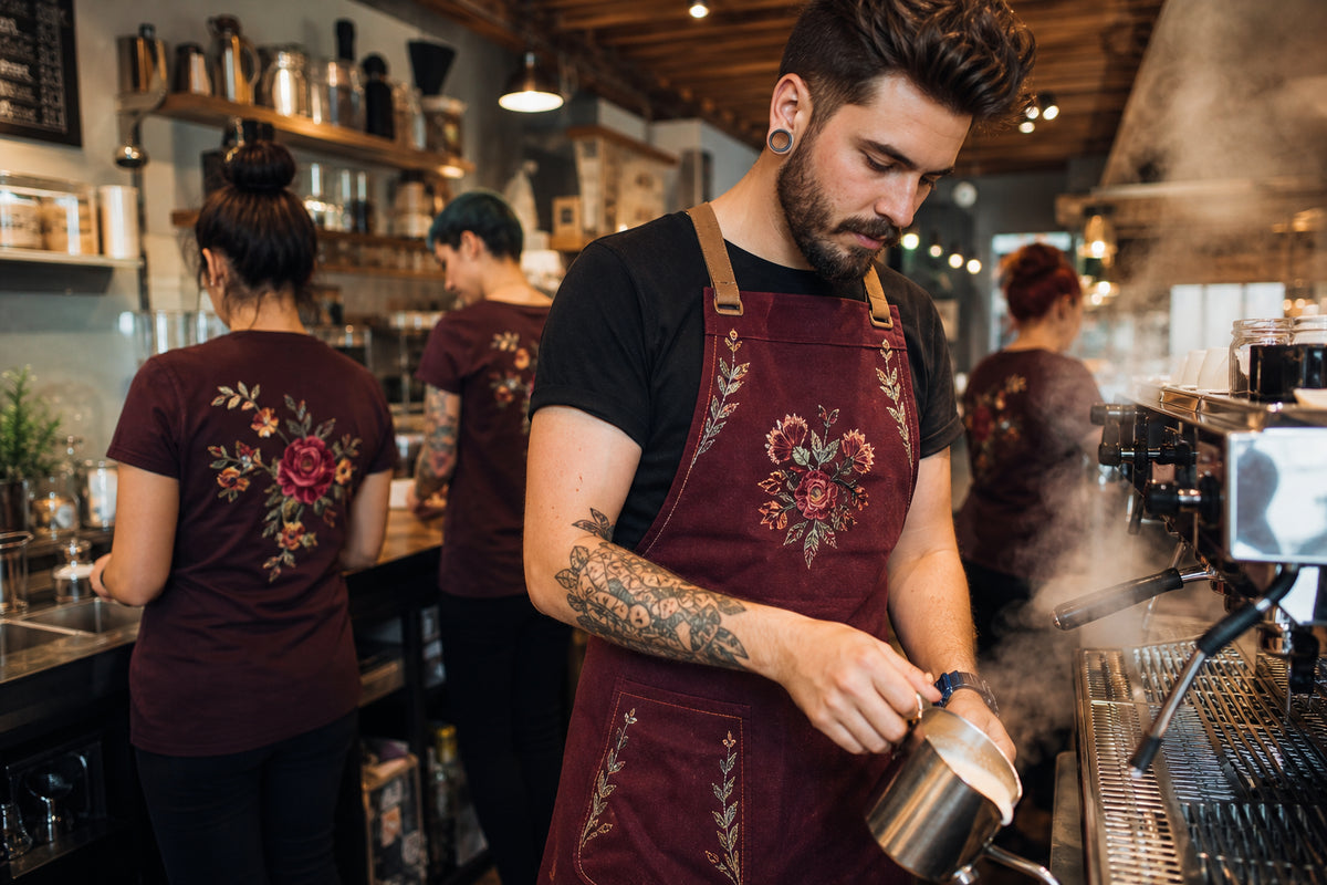 Steamed Milk, Sticky Aprons & Staff Shirts: What OC Coffee Shops & Cafés Need From Custom Apparel