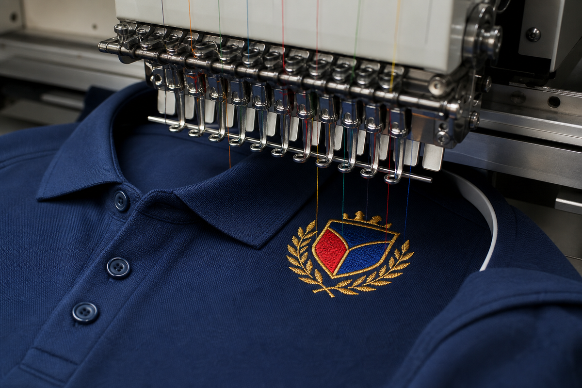Custom embroidery elevating brand identity