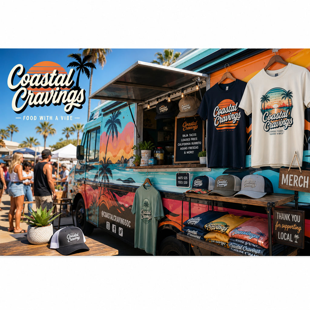 Custom branded apparel for food trucks in Orange County