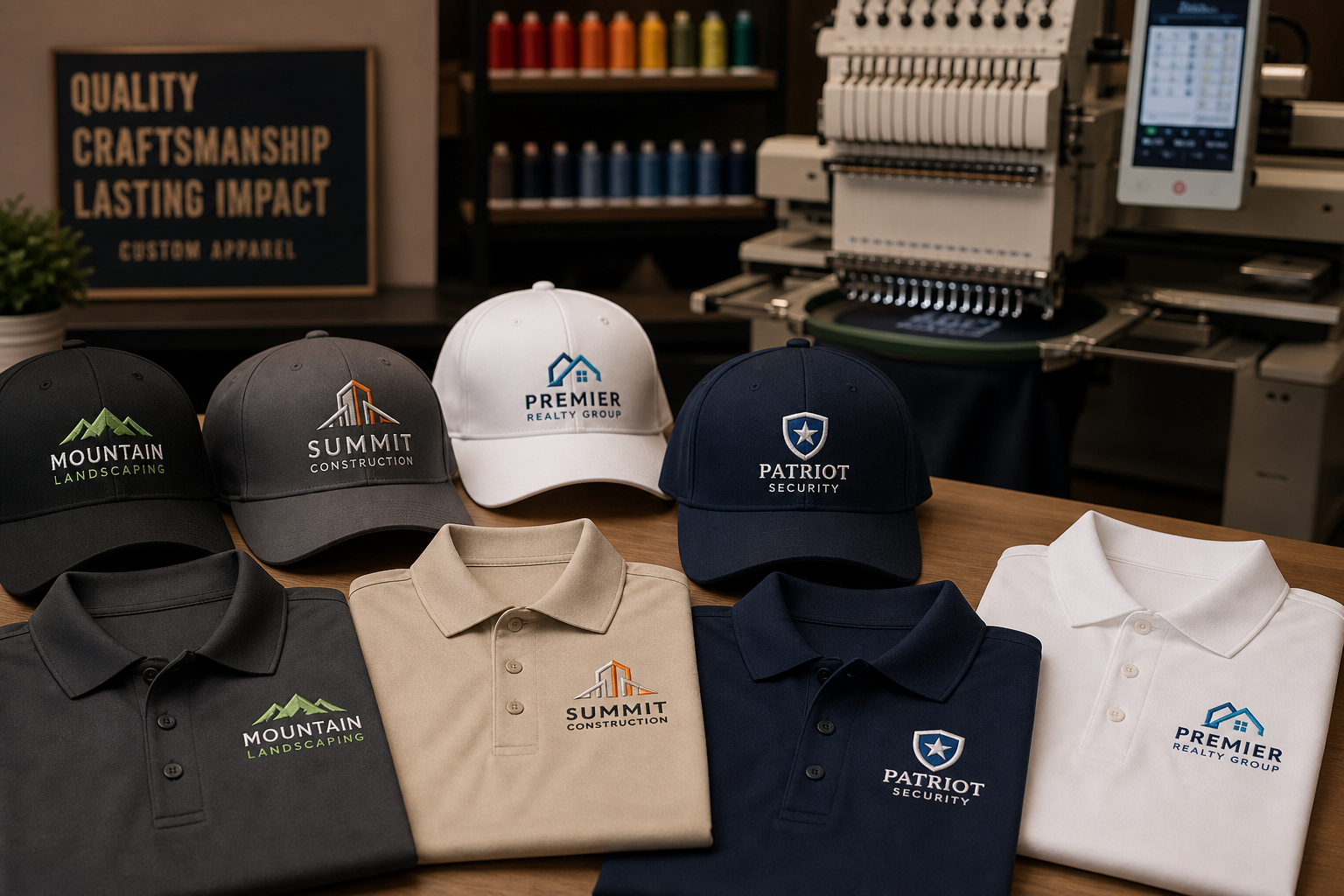 Custom Embroidery for Small Businesses: Uniforms, Hats & Polos