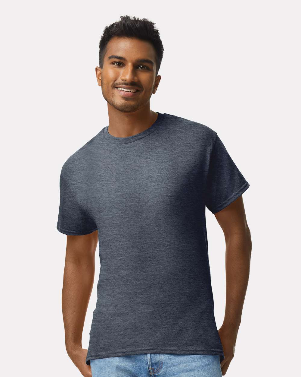 Custom DTG Printed Tees, Heather Navy