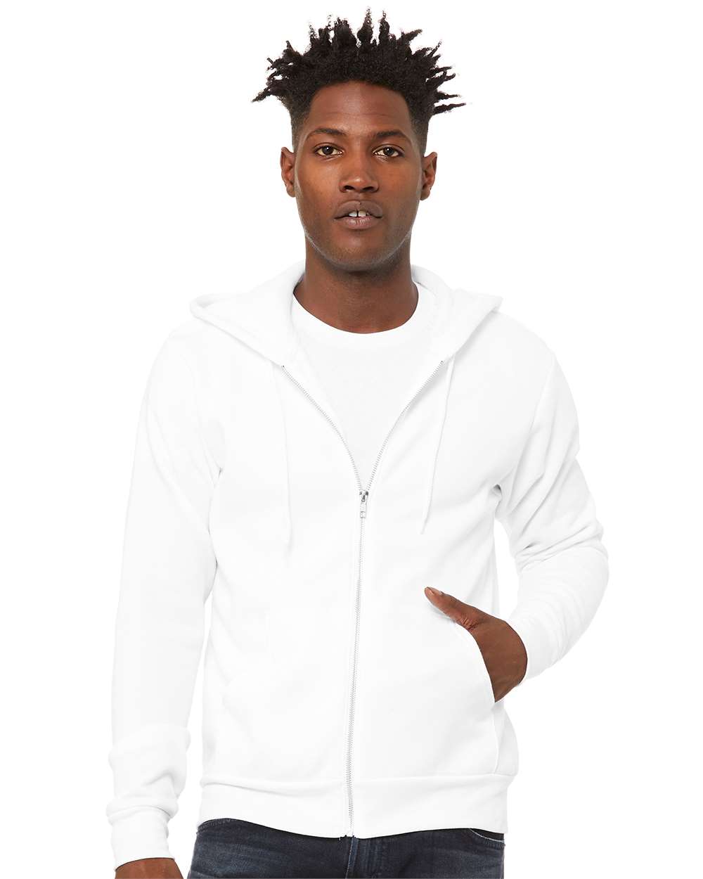 Custom DTG Printed Zip Hoodies, DTG White