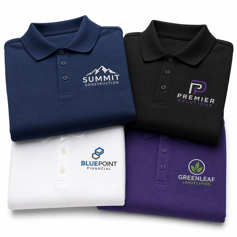 24 Custom Embroidered Polos
